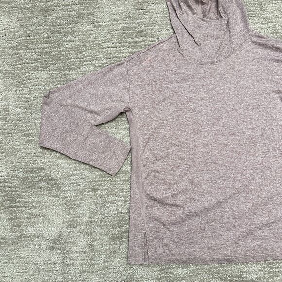 Athleta Shirt Womens M Purple Uptempo II Hoodie Sweatshirt Relaxed Lightweight - Picture 3 of 13